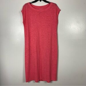 Eileen Fisher Hemp/cotton boatneck tunic dress med petite